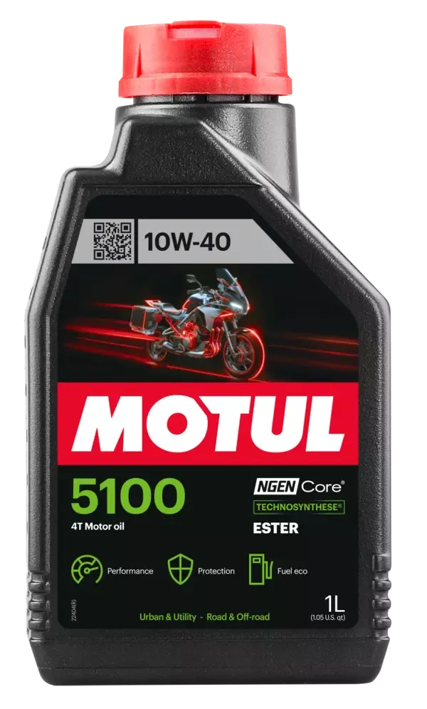 Motul 5100 4T Synthetic Blend 10W-40 Motorcycle Engine Oil