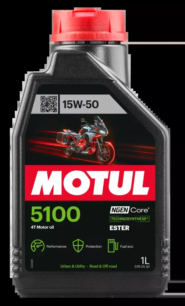 MOTUL 5100 4T Synthetic Blend Motorcycle Oil 15W-50