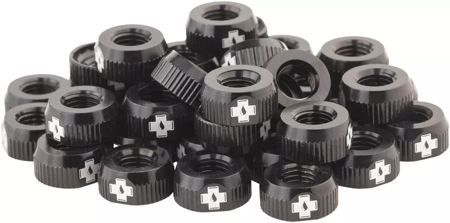 Muc-Off Tubeless Valve Box Refill -Black Lock Nut Pack of 40