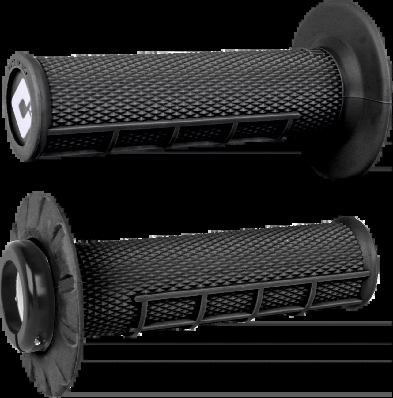 ODI Half Waffle v2.1 Lock-On Grips – ATV/MX Black/Black