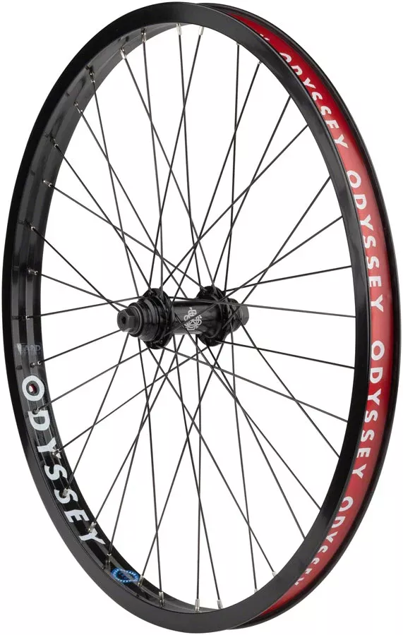 Odyssey Hazard Lite Front Wheel - 24" 3/8" x 100mm Rim Brake Hard BLK Clincher