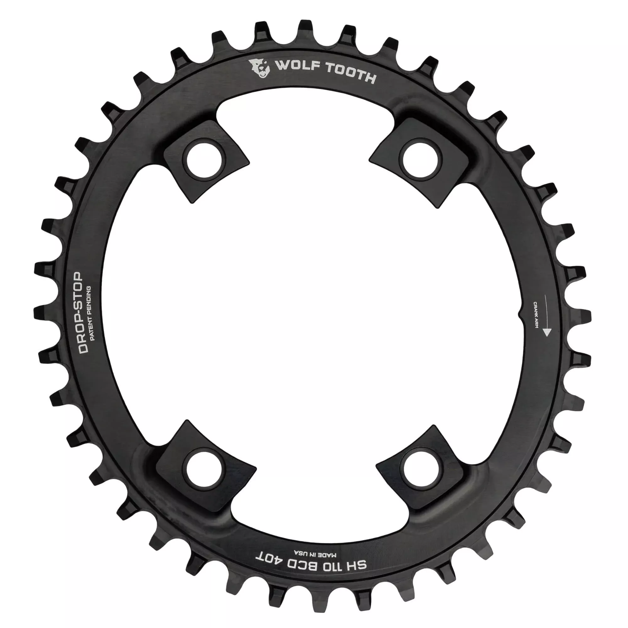 Oval 110 BCD Asymmetric 4-Bolt Chainrings for Shimano Cranks
