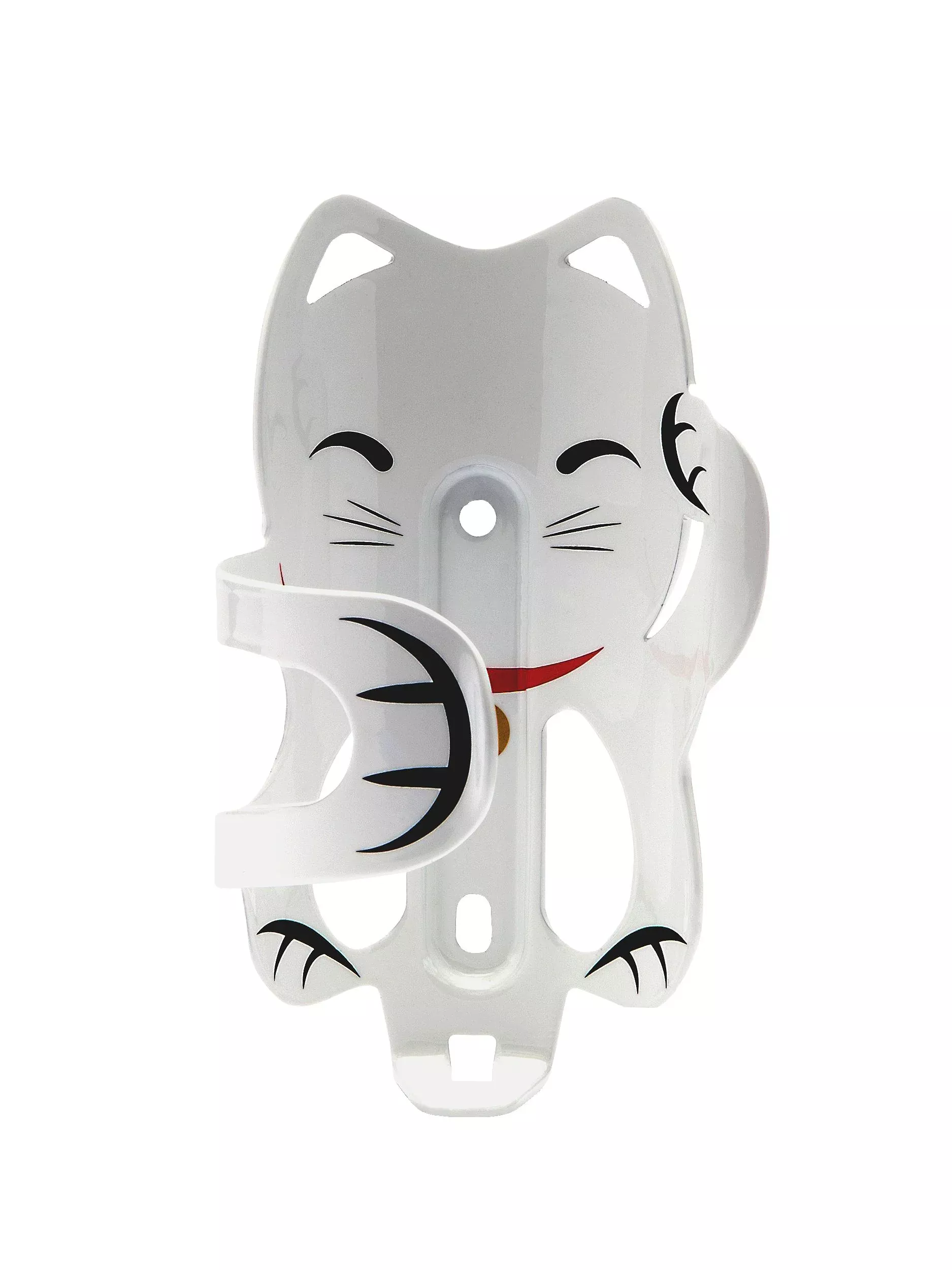 Portland Design Works Lucky Cat Water Bottle Cage: White Cat