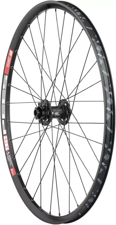 Quality Wheels Bear Pawls / DT Swiss E593 Front Wheel - 26" 15 x 100mm 6-Bolt BLK 32H