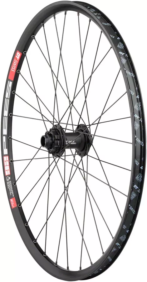 Quality Wheels Bear Pawls / DT Swiss E593 Front Wheel - 26" 20 x 110mm 6-Bolt BLK 32H