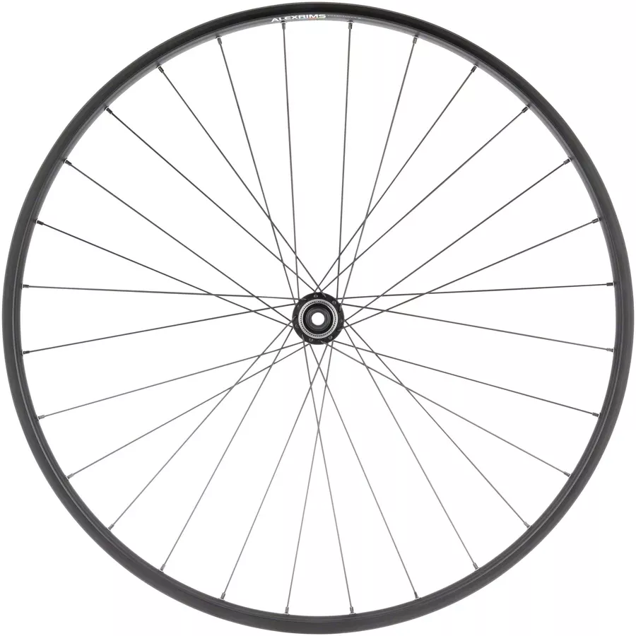 Quality Wheels Value Double Wall Series Disc Front Wheel - 700 12 x 100mm Center-Lock BLK 28H