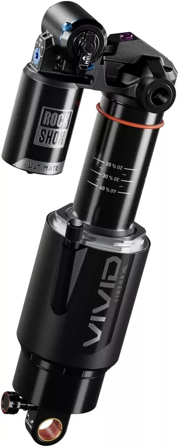 RockShox Vivid Ultimate RC2T Rear Shock - 185 x 55 mm Linear XL Air 2 Tokens Reb 55 / Comp 34 L/O 45 Trunnion Standard D1