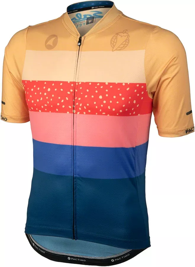 Salsa Team Polytone Men's Jersey - Goldenrod Dark Blue w/ Stripes
