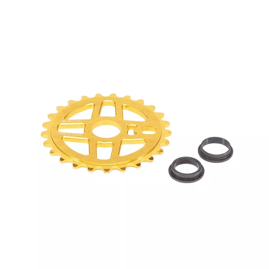 Salt Pro Chainring Teeth: 25 6061-T6 Aluminum Gold