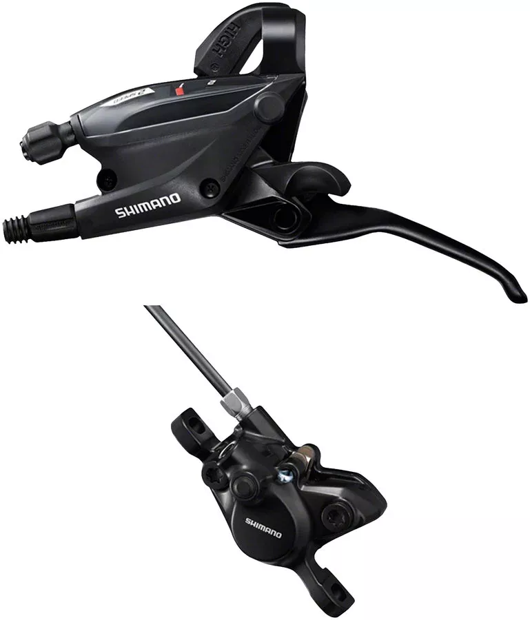 Shimano ST-EF505 EZ Fire Plus Shift/Brake Lever BR-MT200 Disc Brake Caliper - Left/Front 3x Shift 2-Piston BLK