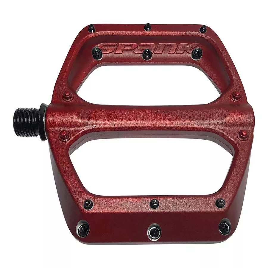 Spank SPOON DC Platform Pedals Body: Aluminum Spindle: Cr-Mo 9/16'' Red Pair
