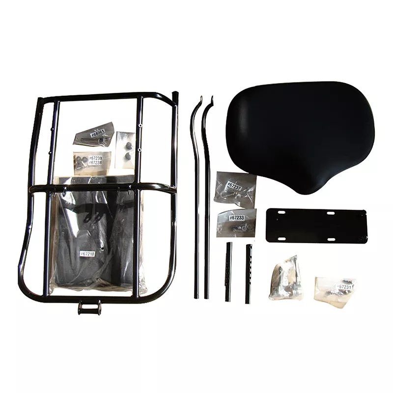 Sun seeker Complete 2-Piece Recumbent Seat AssemblySteel Black