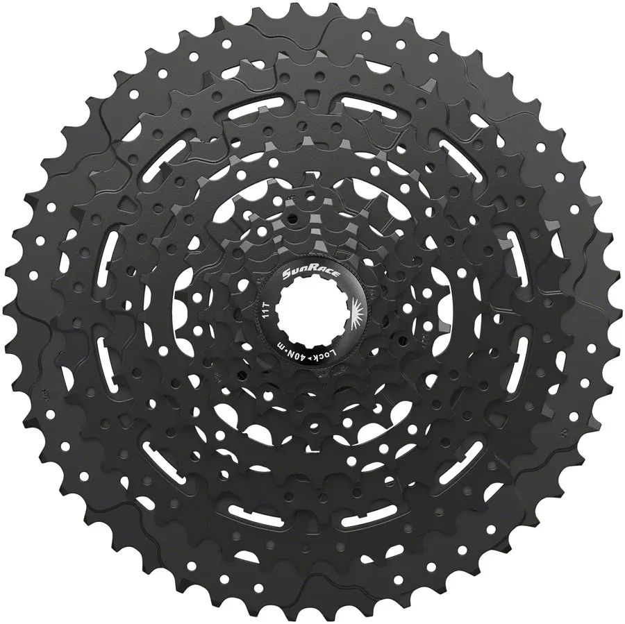 SunRace M993 Cassette - 9 Speed 11-50t ED Black Alloy Spider and Lockring