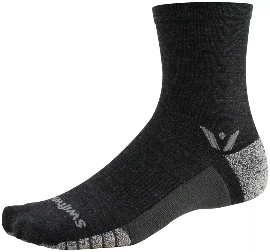 Swiftwick Flite XT Trail Mid Crew Socks - 5" Coal X-Large