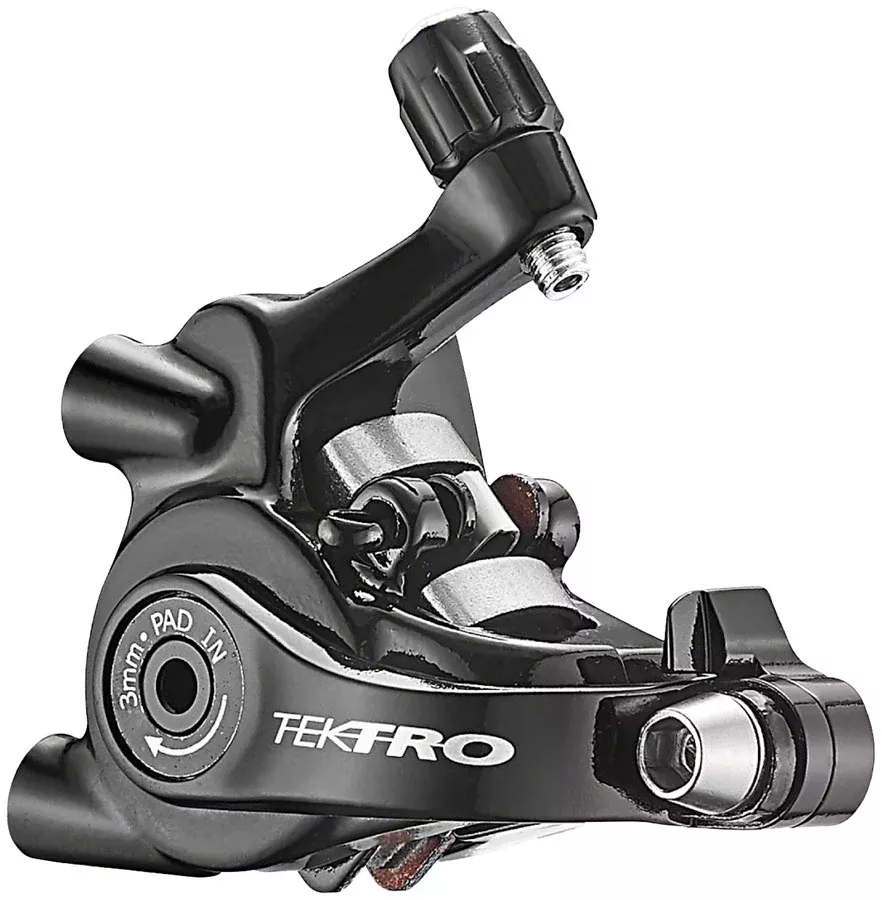 Tektro MD-C550 Mechanical Disc Brake Caliper - Flat Mount For Short-Pull Road Levers BLK OE Packaging