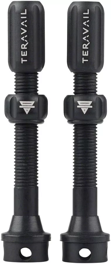 Teravail Alloy Tubeless Valves - Pair 48mmMatte Black