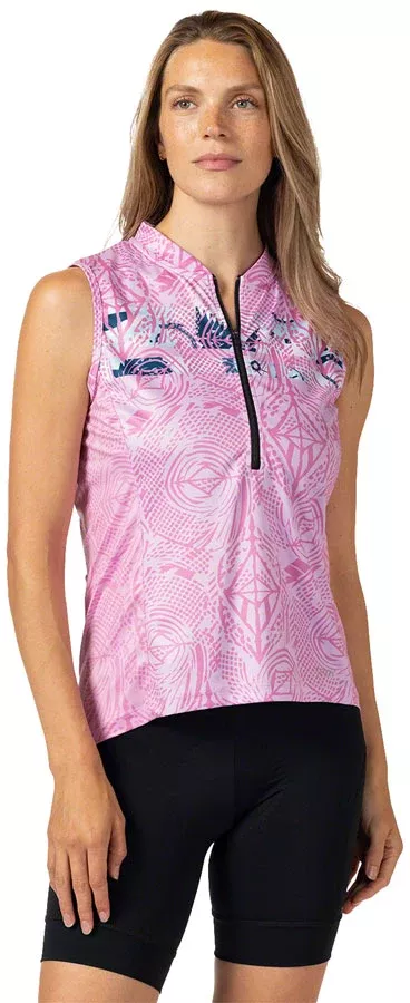 Terry Breakaway Mesh Sleeveless Jersey - Women's Pink Medium