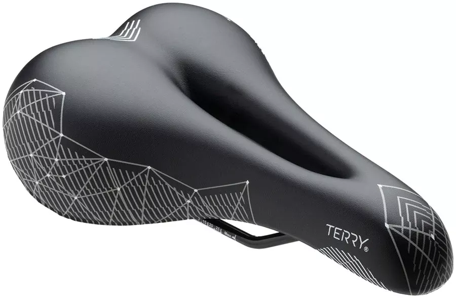 Terry Cite Y Gel Saddle - Steel Prism White