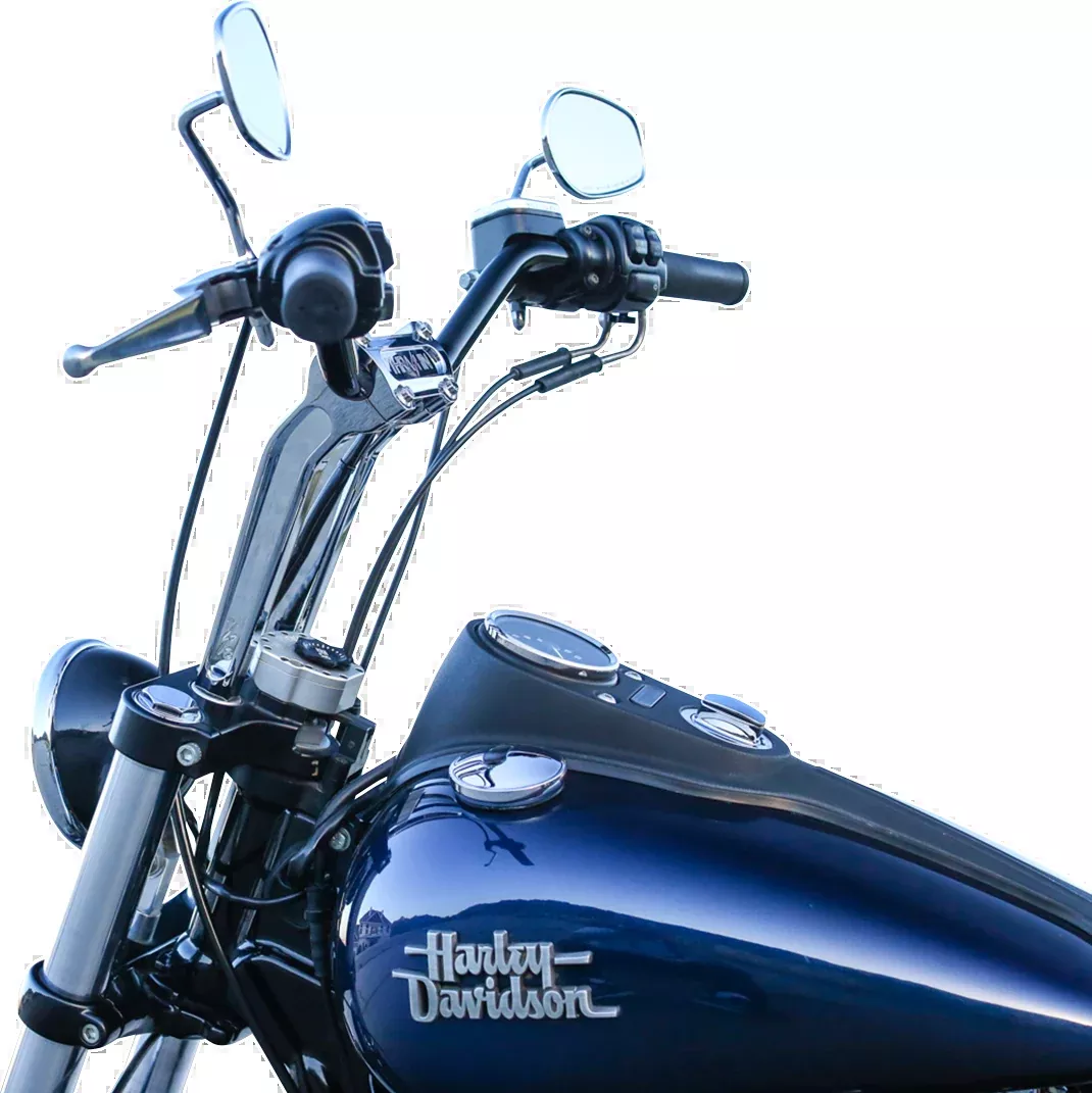 Thrashin Supply Co. Pull-Back Handlebar Risers 9-1/2" Chrome | TSC-9525-3