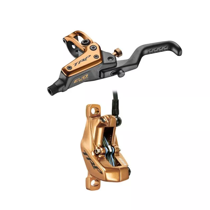 TRP EVO Pro HD-M9040 Disc Brake Lever - Right/Front Rear 1900mm Hose Post Mount 4-Piston Gray