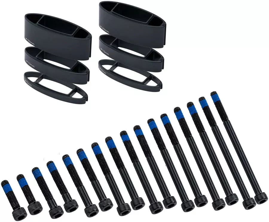 Vision Armrest Stack Riser Kit For TFA TriMax TFE Aerobars Includes Spacer Bolts – BLK