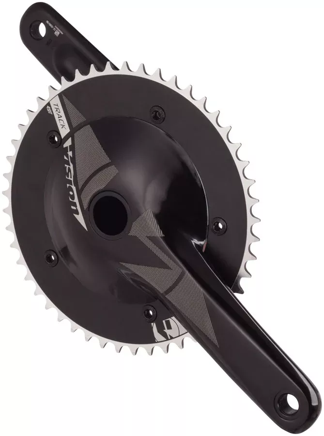 Vision NS Track Crankset 1x 49T Chainring 167.5mm Arm Length 144BCD 386EVO Spindle – BLK