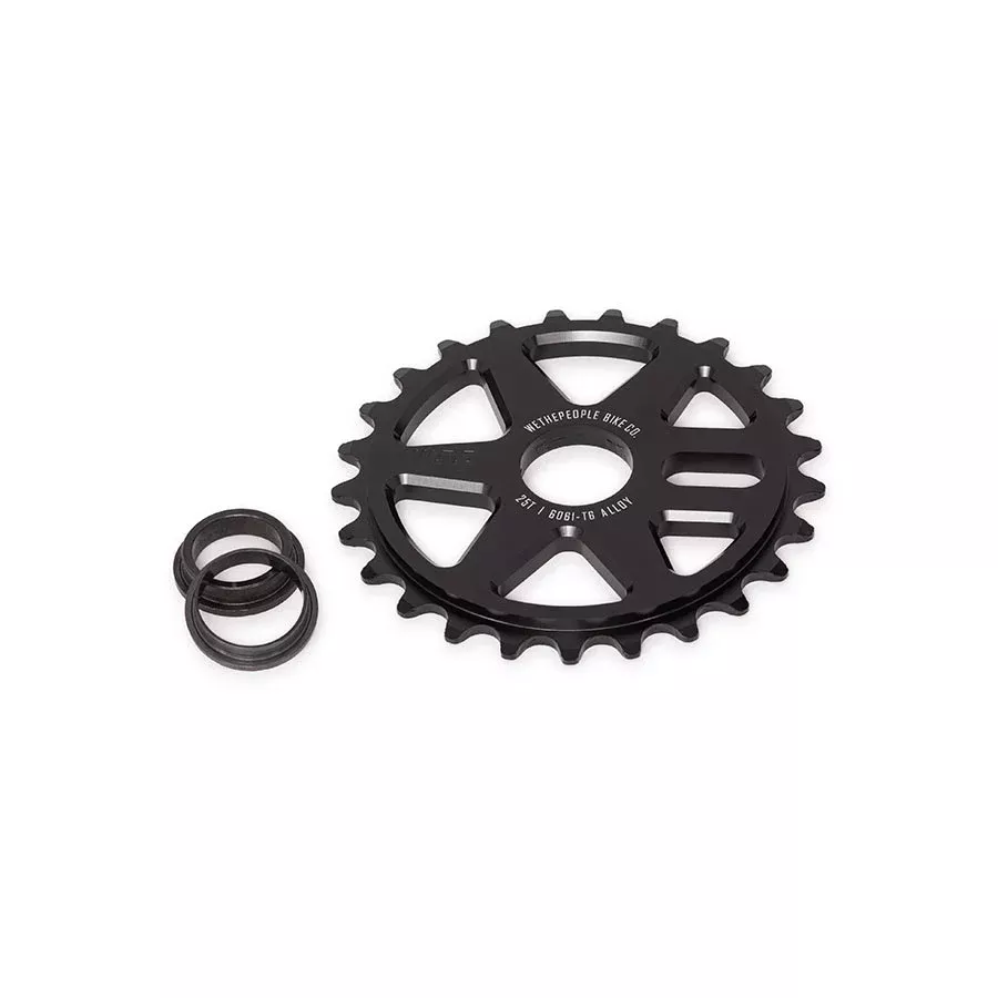 We The People Logic Chainring Teeth: 25 6061-T6 Aluminum Black