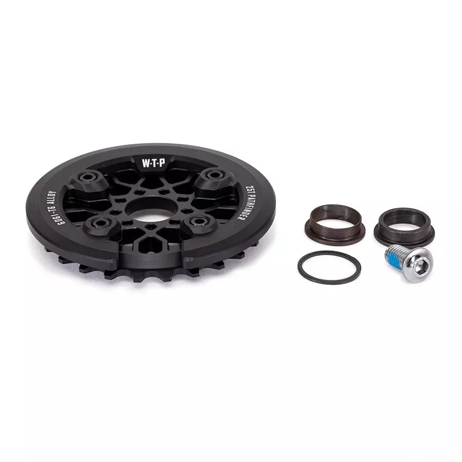 We The People Pathfinder Guard Combo Chainring Teeth: 25 6061-T6 Aluminum Black Set