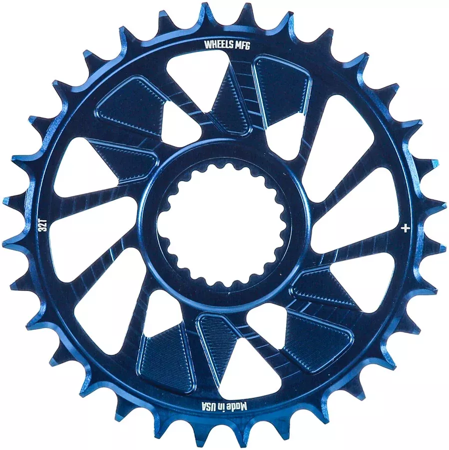 Wheels Manufacturing Direct Mount Chainring - 32t Shimano Direct Mount 1.5mm Outboard Offset HG+ Chain Compatible Red