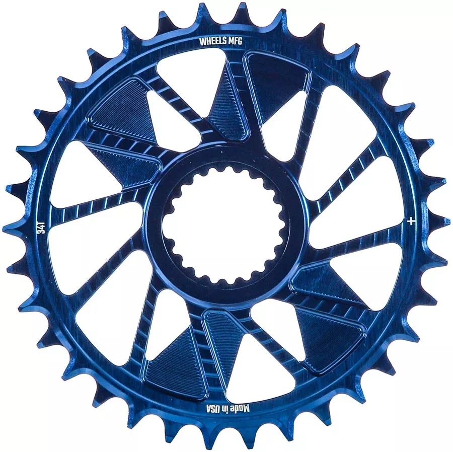 Wheels Manufacturing Direct Mount Chainring - 34t Shimano Direct Mount 1.5mm Inboard Offset HG+ Chain Compatible Red