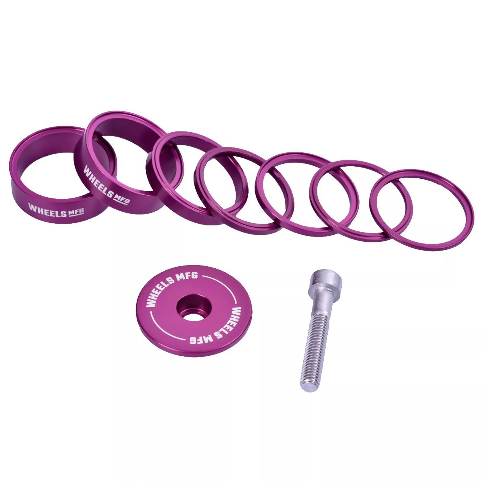 Wheels Manufacturing Essential StackRight Headset Spacer Kit - Purple