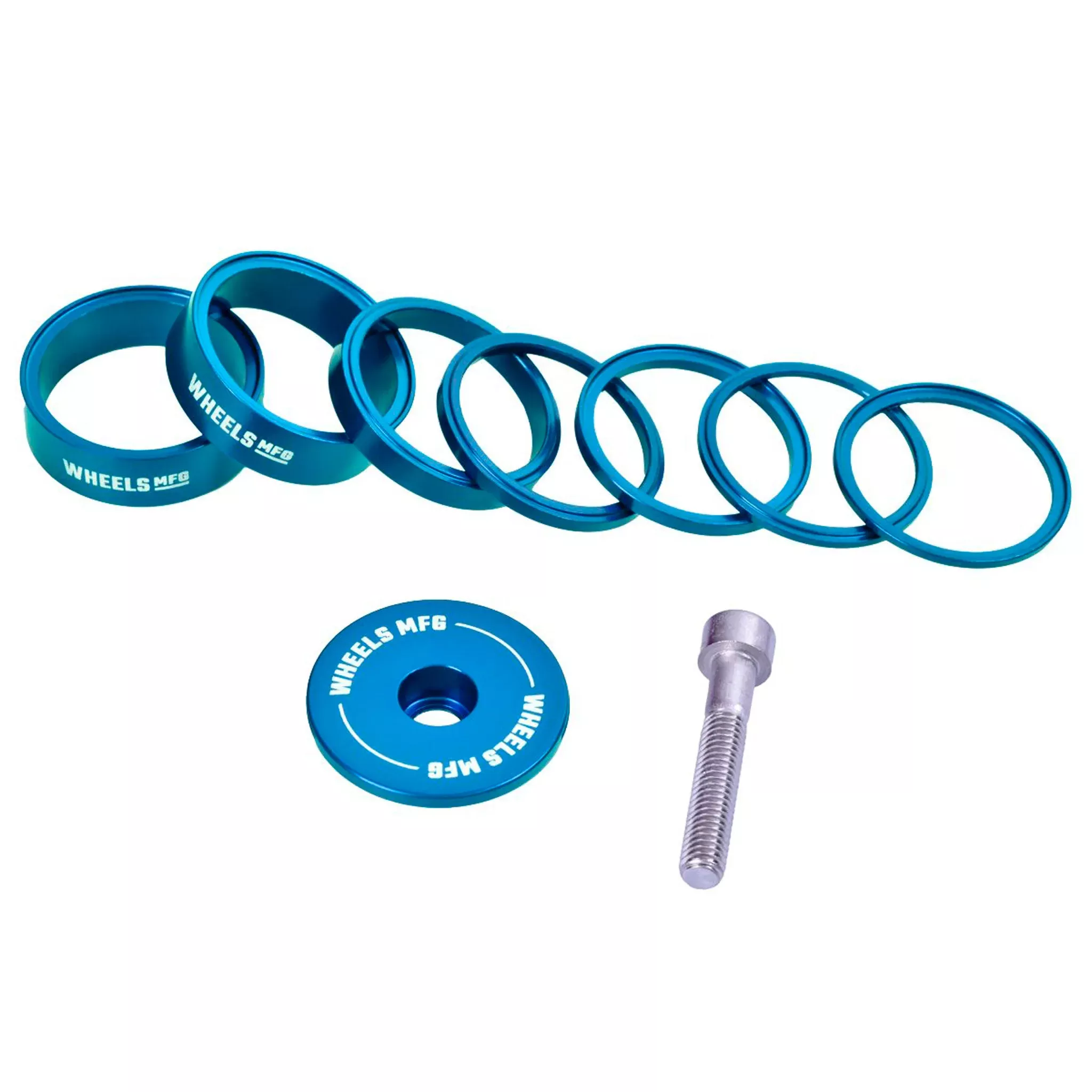 Wheels Manufacturing Essential StackRight Headset Spacer Kit - Teal