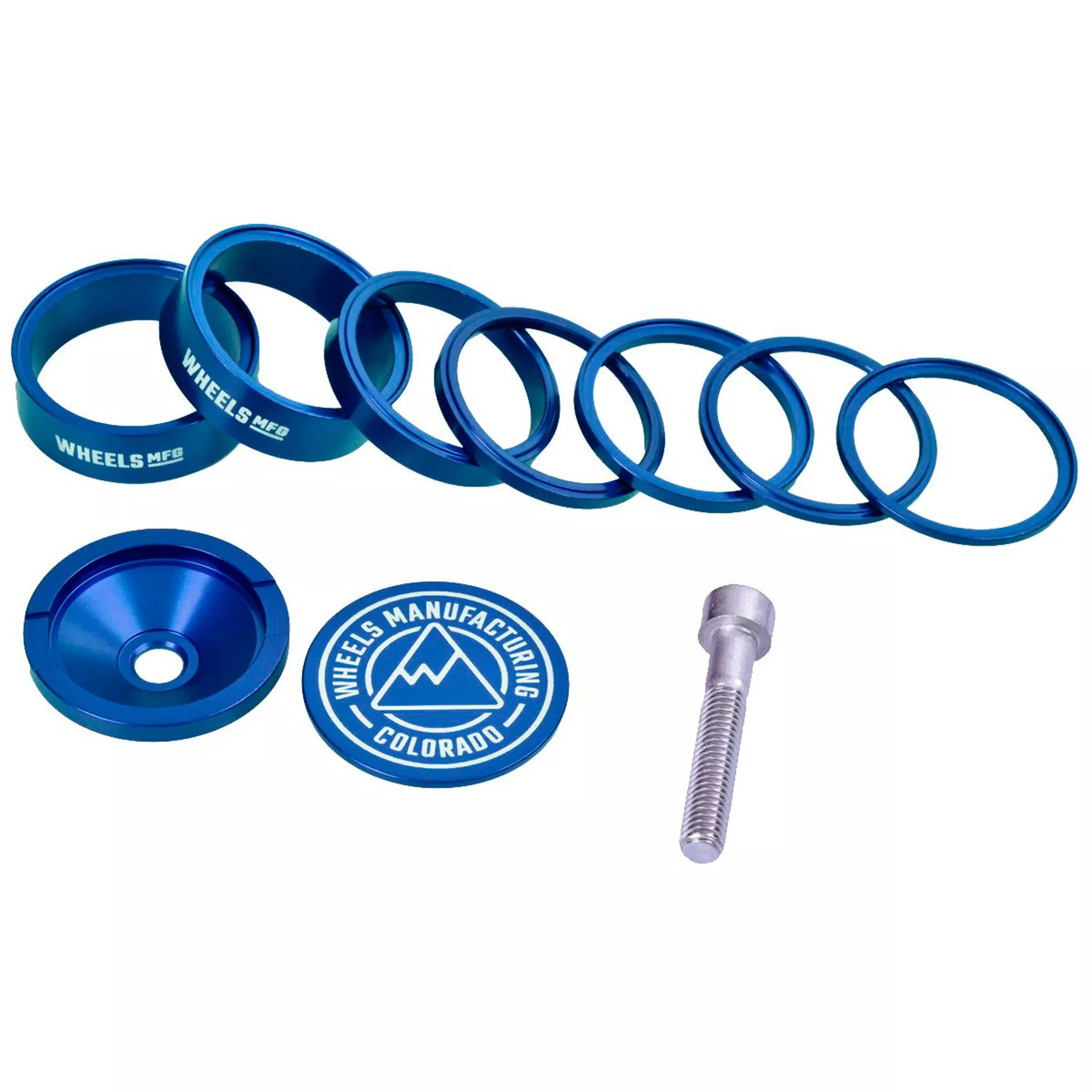 Wheels Manufacturing Pro StackRight Headset Spacer Kit - Blue