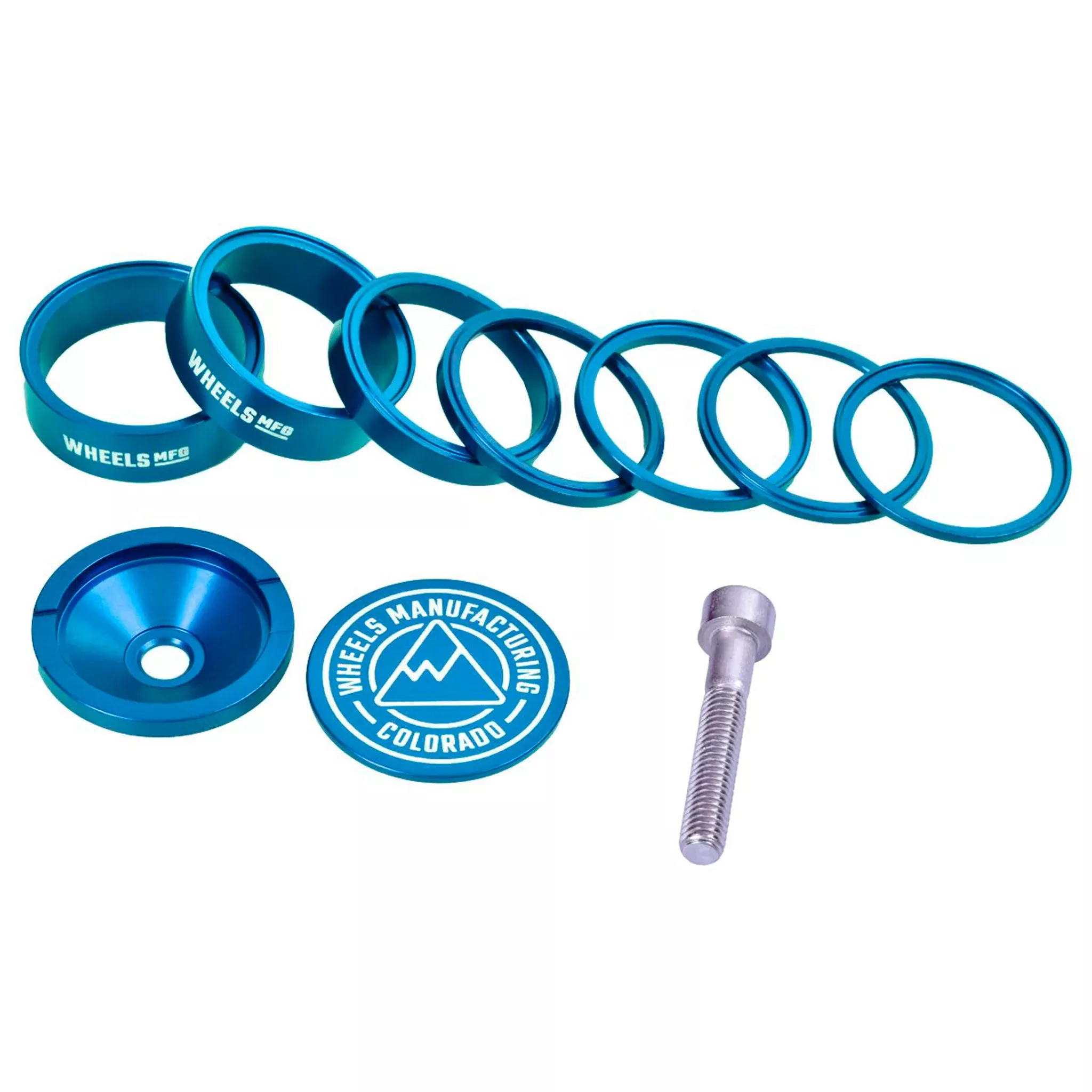 Wheels Manufacturing Pro StackRight Headset Spacer Kit - Teal