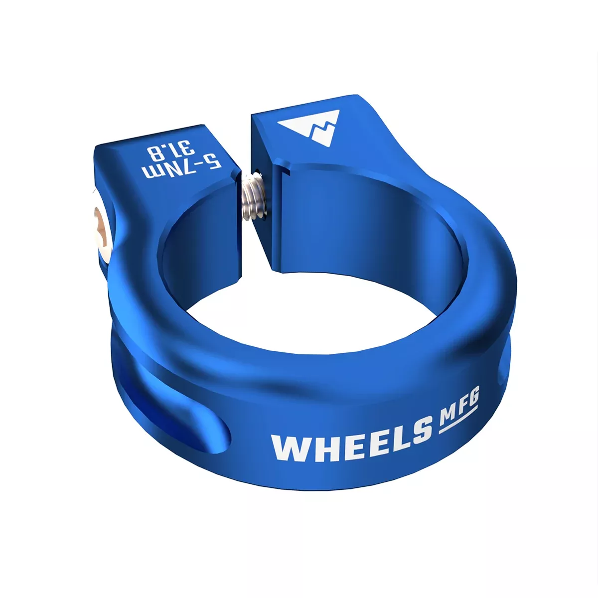Wheels Manufacturing Seatpost Clamp - 31.8mm Bolt-On Blue