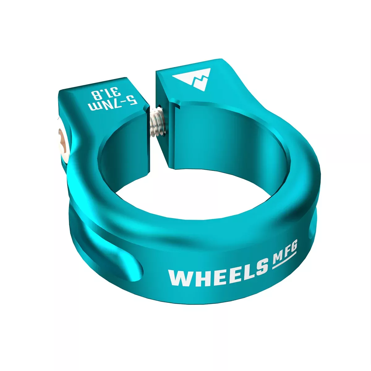 Wheels Manufacturing Seatpost Clamp - 31.8mm Bolt-On Teal