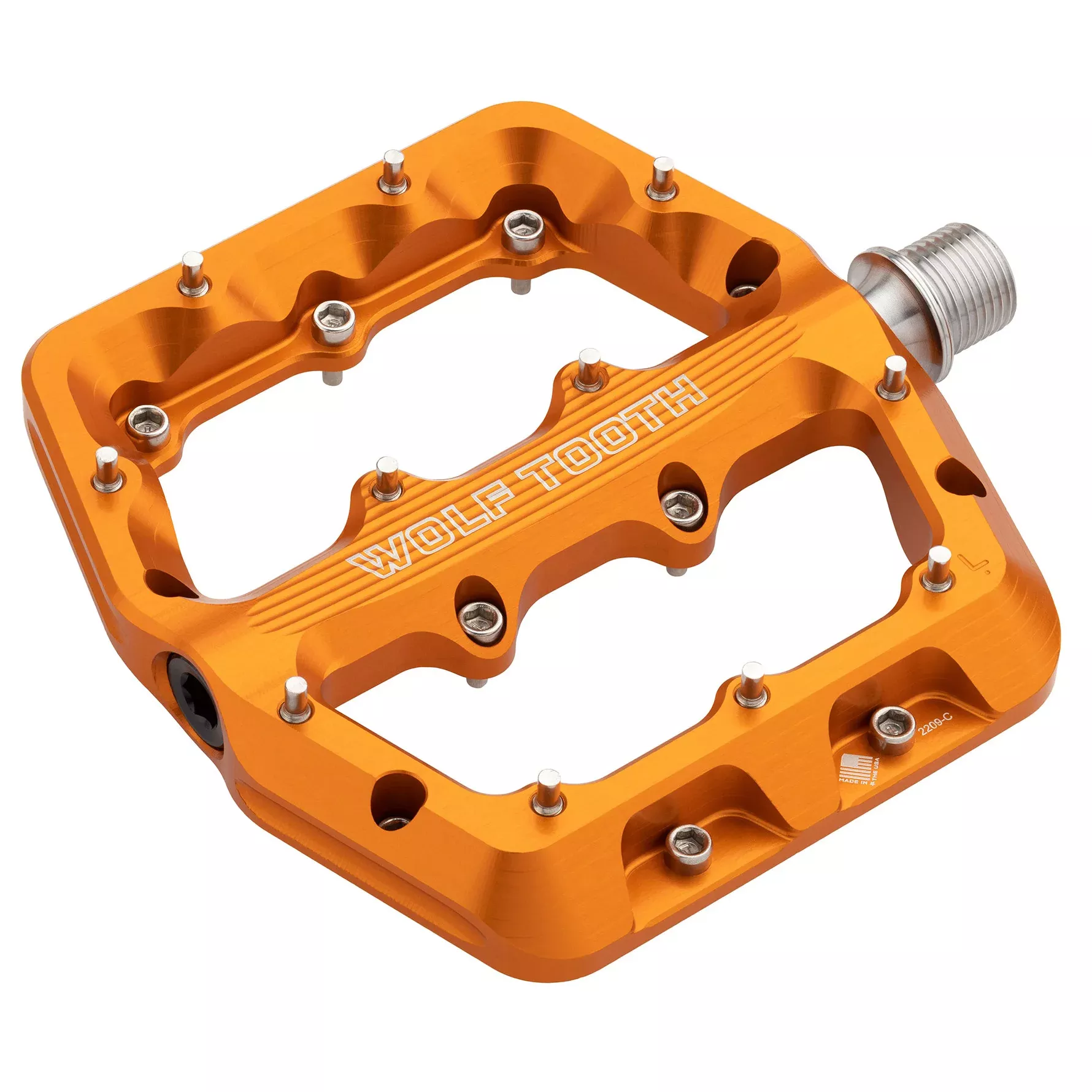 Wolf Tooth Components Waveform Platform Pedal Small Orange
