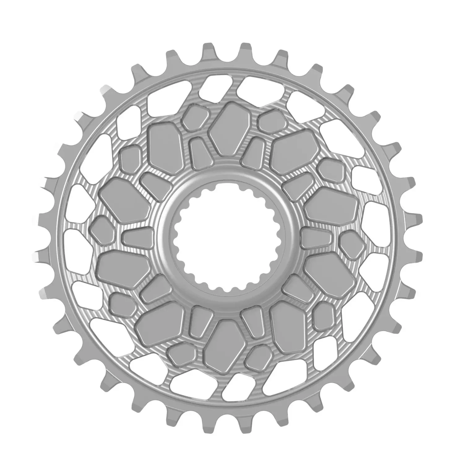 Works Components GEO Chainring Shimano DM 32T Boost 3mm Slv