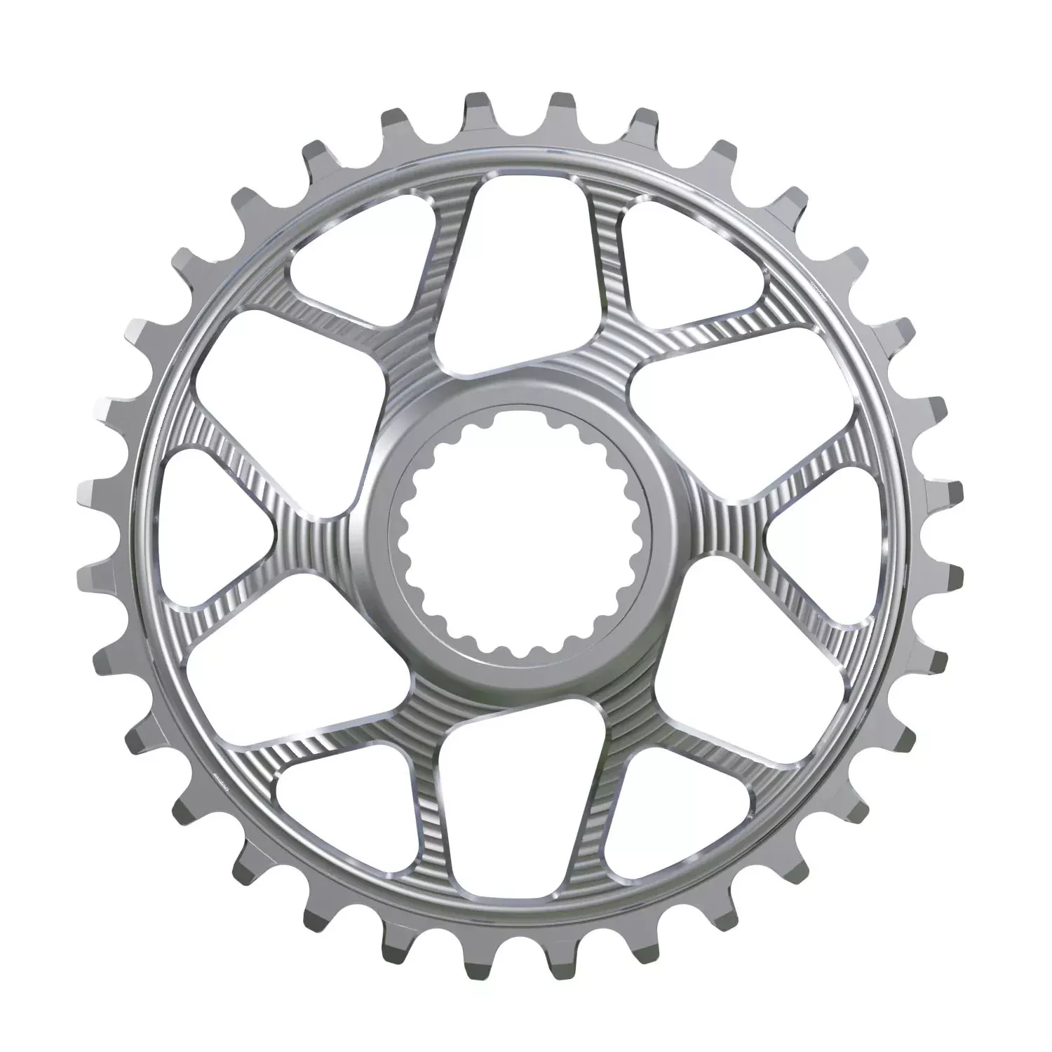 Works Components Round Chainring Shimano DM 30T Boost 3mm Slv
