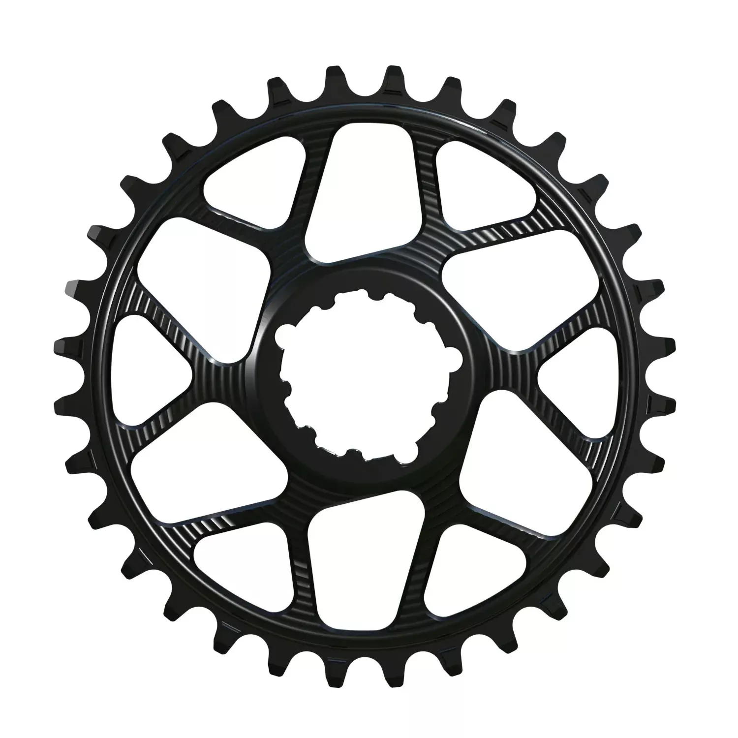 Works Components Round Chainring SRAM 3-Bolt 38T 6mm Offset Blk
