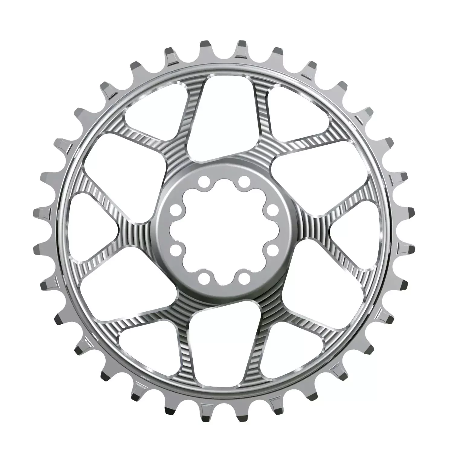 Works Components Round Chainring SRAM 8-Bolt 32T Boost 3mm Slv