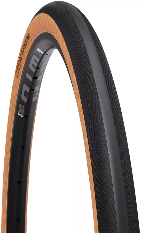 WTB Exposure Tire - 700 x 38 TCS Tubeless Folding BLK/Tan Light/Fast Rolling Dual DNA SG