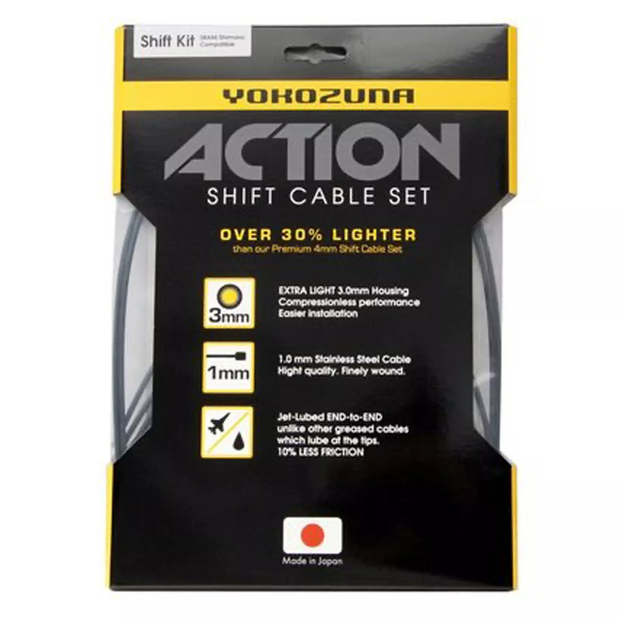 Yokozuna Action 2x Cable/Housing Kit1mm/3mm F and R Set