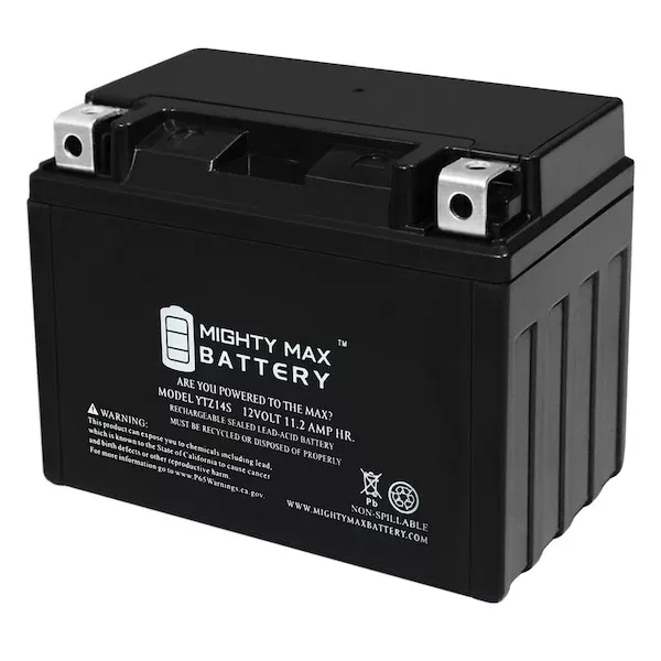 YTZ14S Battery – 12V 11.2Ah 230 CCA AGM Sealed Motorcycle Battery